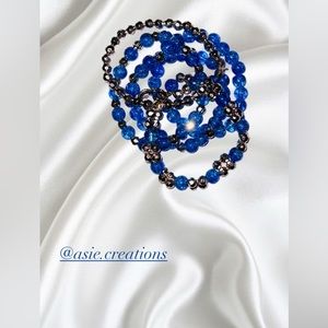 Blue and gold five piece set✨